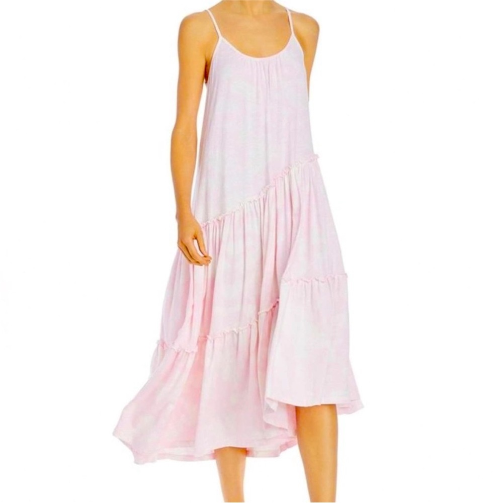 Sundry Tiered Tie Dye Midi Dress Size 1 (Small). NWT